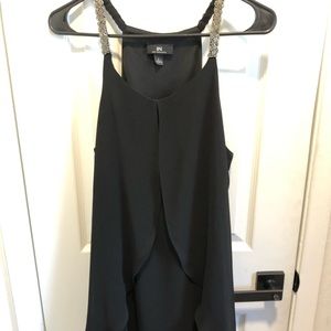 Black dress with beaded straps